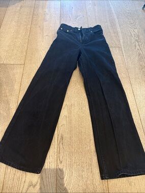 Dr. Denim Black Wide-Leg Jeans size 25 high waist modern